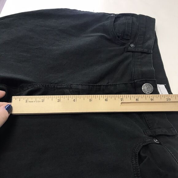 LOFT Slim Jeans Womens 10 30 Dark Green Flat Front Stretch Skinny Mid Rise - Picture 10 of 12